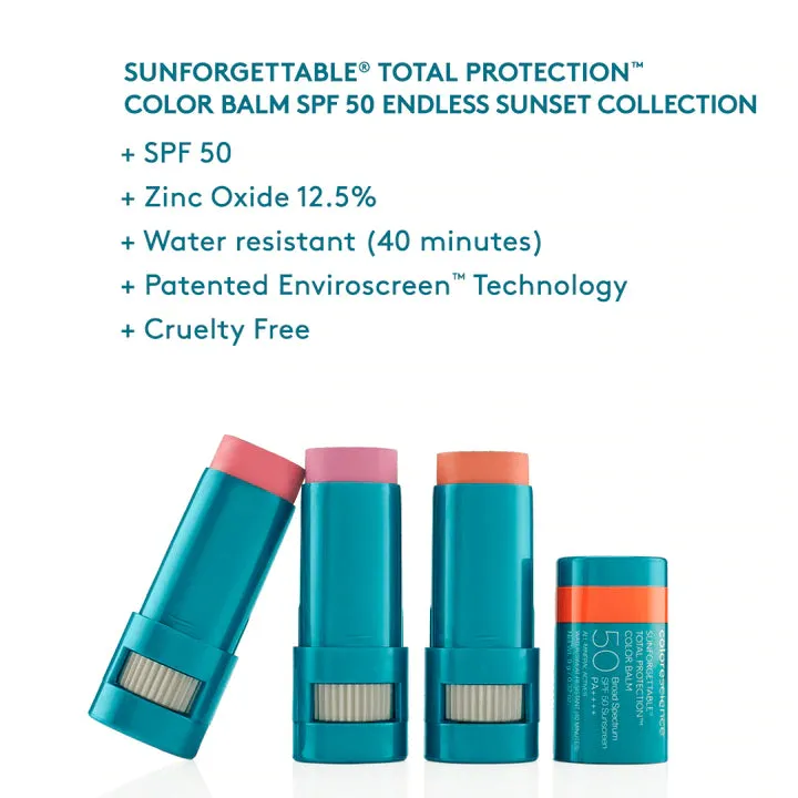 Colorescience Sunforgettable Total Protection Color Balm SPF 50 Endless Sunset Collection